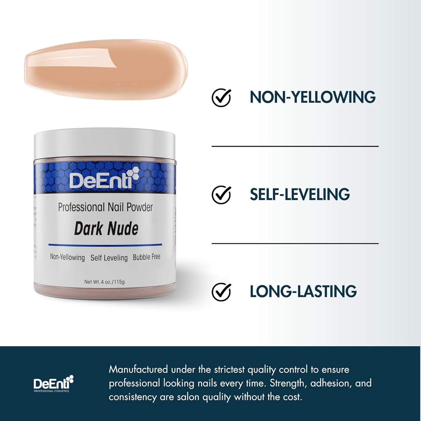 Acrylic Nail Powder, 4oz Dark Nude Acrylic Powder Dip for Nails, Long Lasting Salon Quality, Bubble Free Professional Manicures, Fake Nails, Carving & Extensions