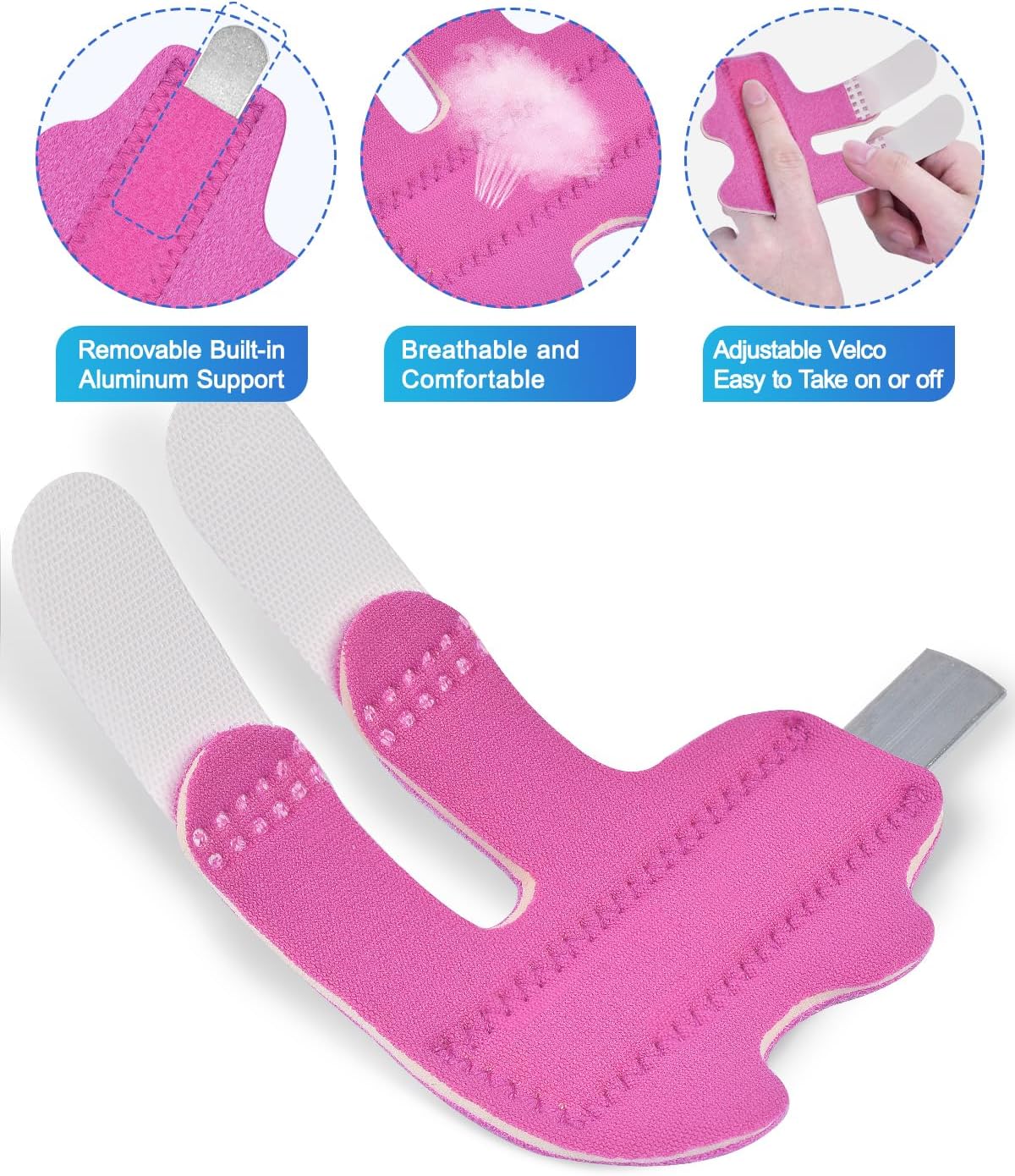 Finger Splint, 5pcs Color Finger Brace Support Stabilizer for Index, Middle, Ring Fingers Straightening Arthritis Knuckle Immobilization