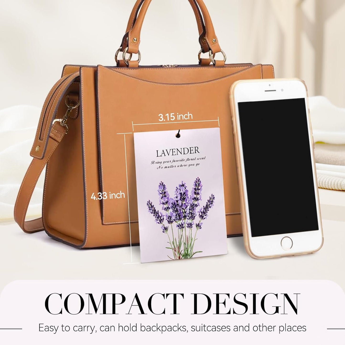 Lavender Scented Sachet Bags - 12 Pack Closet Freshener Odor Eliminator, Long Lasting Home Fragrance for Drawers, Wardrobes & Cars, House Smell Good Products, Air Freshener for Closet