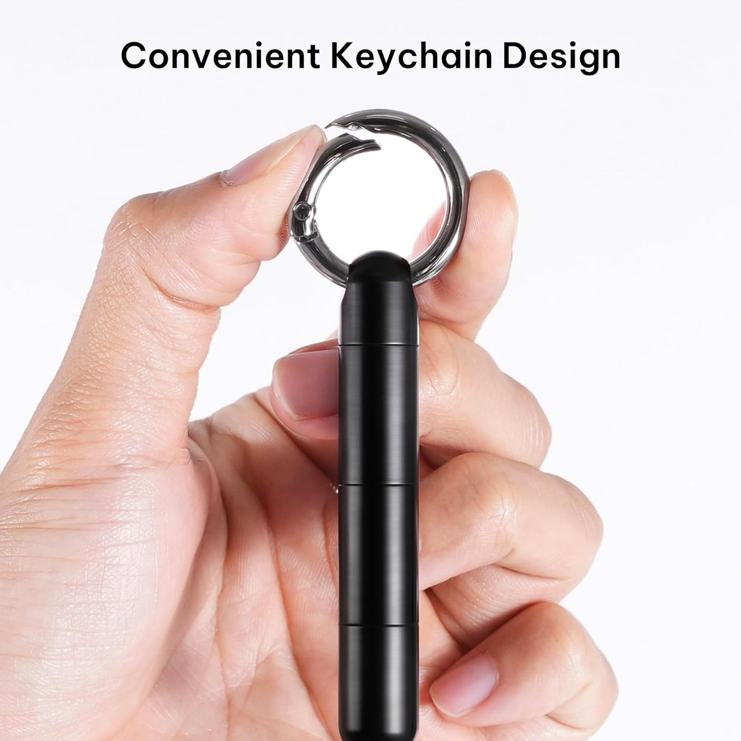 Titanium Keychain Pill Holder,Mini Pill Case Keychain,Waterproof Pocket Pill Case,Small Pill Container for Travel Purse(3 Compartment)