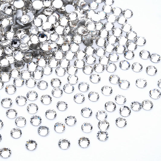 1440Pcs White Crystal Rhinestones,Glass Flatback Rhinestones Gemstones for Nail Face Makeup Art Crafts Clothes Decoration - (SS12,3.0mm,White)