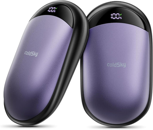 Hand Warmers Rechargeable 2 Pack Magnetic Electric Hand Warmer with Digital Display, Portable Pocket Hand Warmer, for Men Women, Outdoors, Games, Camping, Hunting