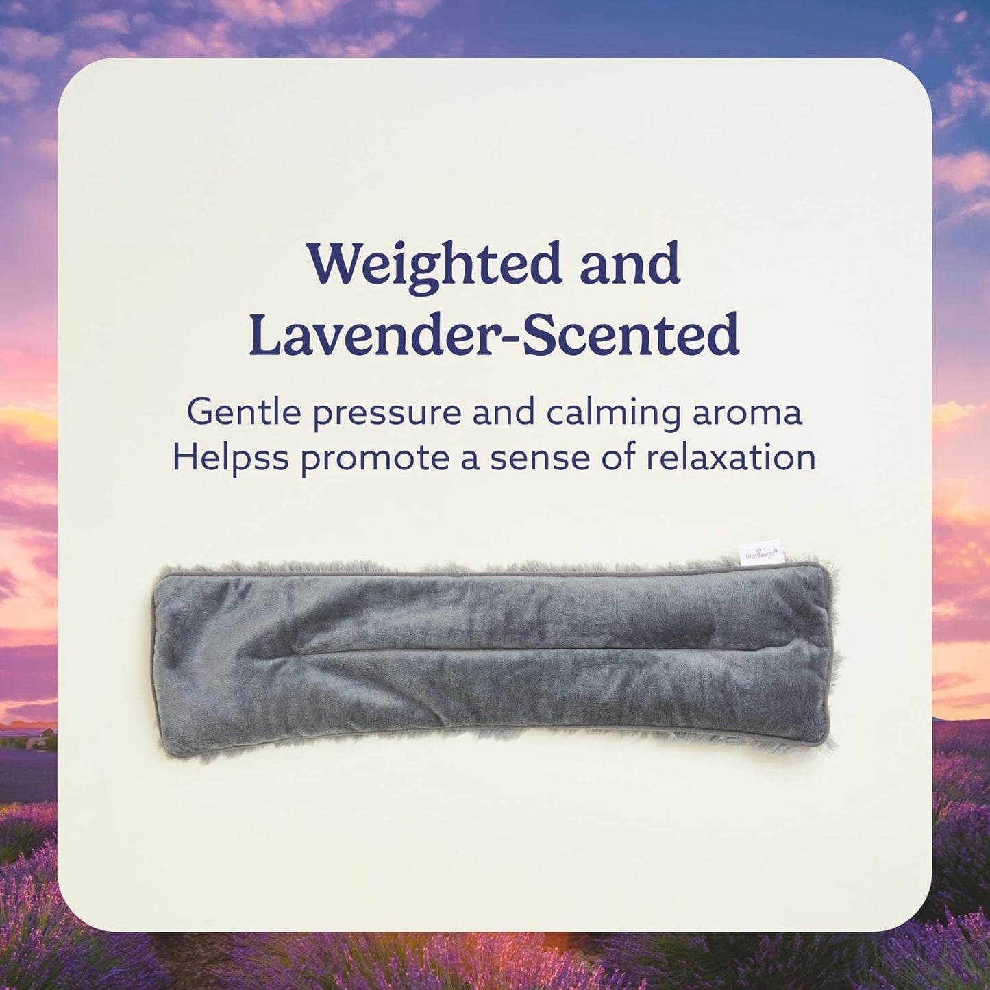 warmies Microwavable Neck & Shoulder Wrap - Heating & Cooling Plush Pad for Calming Relaxation - Weighted & Heated Neck Warmer with Scented Lavender - Microwave Heat Pad for Aches & Pain - Curly Gray