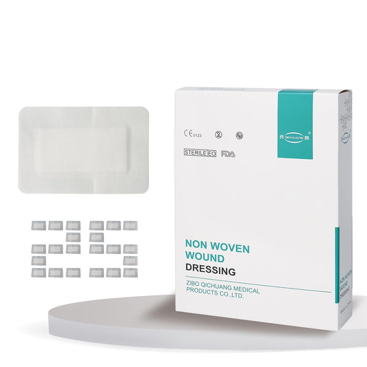 4X6 Inches Sterile Adhesive Island Wound Dressing Bandages - Extra Large Non Woven Cover with Bordered Gauze Pads, 25 Individually Pack, High Absorbent, Medical Grade by QICHUANG(4X6 INCHES - C25)