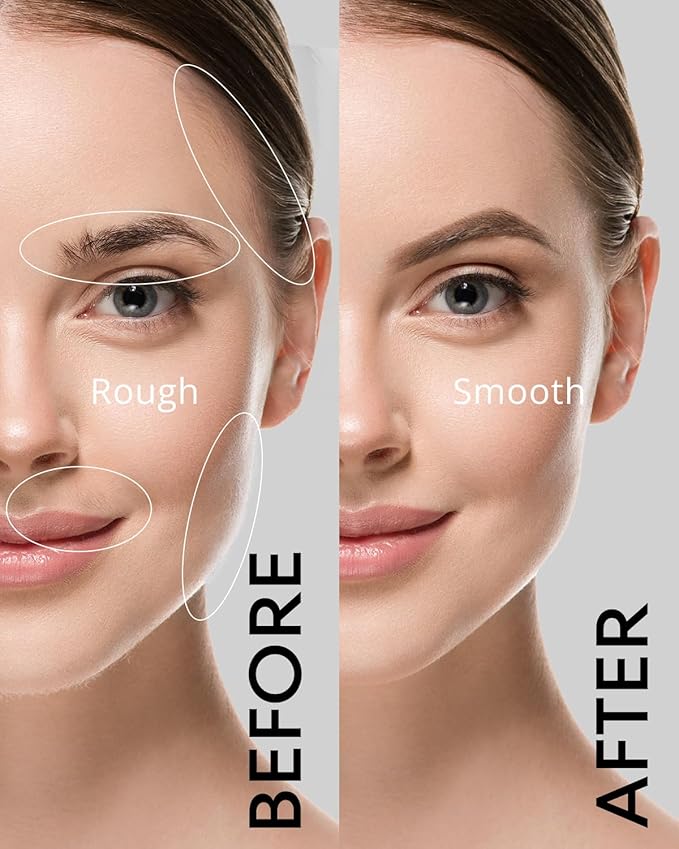 Rechargeable Facial Hair Removal for Women: 2-in-1 Electric Eyebrow and Facial Hair Removal Device - Suitable for eyebrows chin cheeks Features a built-in LED light