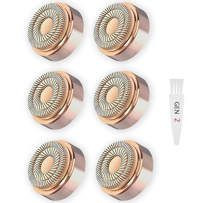 Gen 2 Replacement Heads for Flawless Facial Hair Remover, Shaver Pro Replacement Blades Heads Compatible with Finishing Touch Flawless Hair Removal for Woman Face,As Seen on TV.(6 Pack)