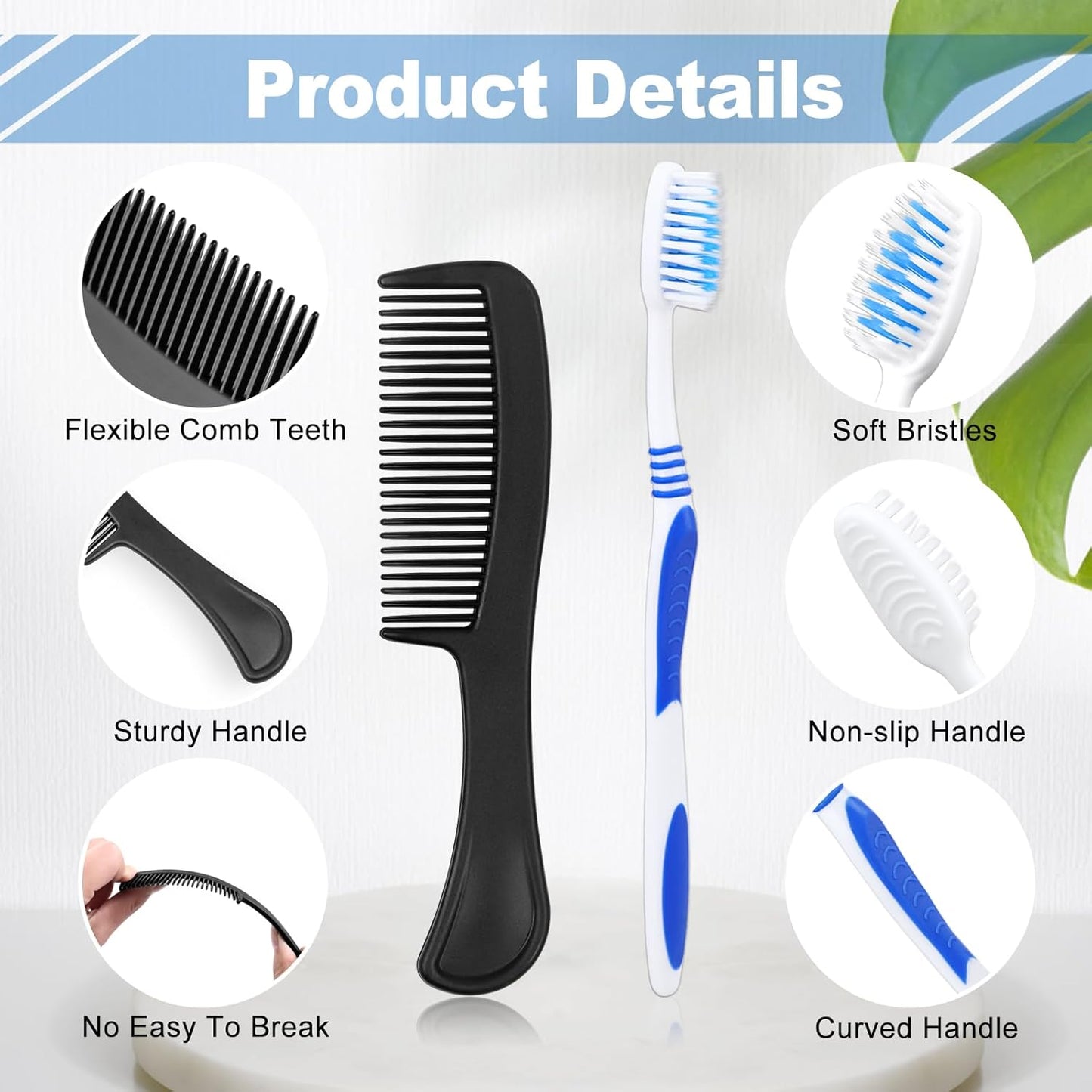 Pack of 100 Hygiene Kit, Hygiene Kit Bulk, Individually Packed, Travel Hygiene Kit with Toothbrush, Toothpaste, Comb, Shampoo, Soap and Floss Picks, Home, Suitable for Hotel, Camping, Travel