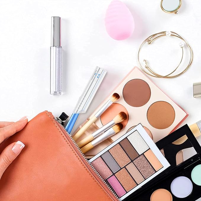 10 Pieces Eyebrow Razor for Women Facial Shaver Razor Brow Shaper Eyebrow Trimmer Dermaplaner Shaping Tool with Cover (Pink+Blue)