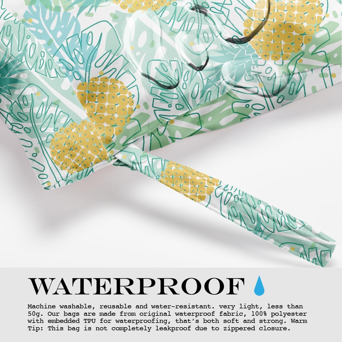 Wet Bag, Wet Dry Bag, Wet Bag for Swimsuit, Travel, Beach, Pool, Diapers, Dirty Yoga Gym Clothes, Makeup Bag, Waterproof Tropical Palm Leaves Decor Jungle Palm Leaf Favors