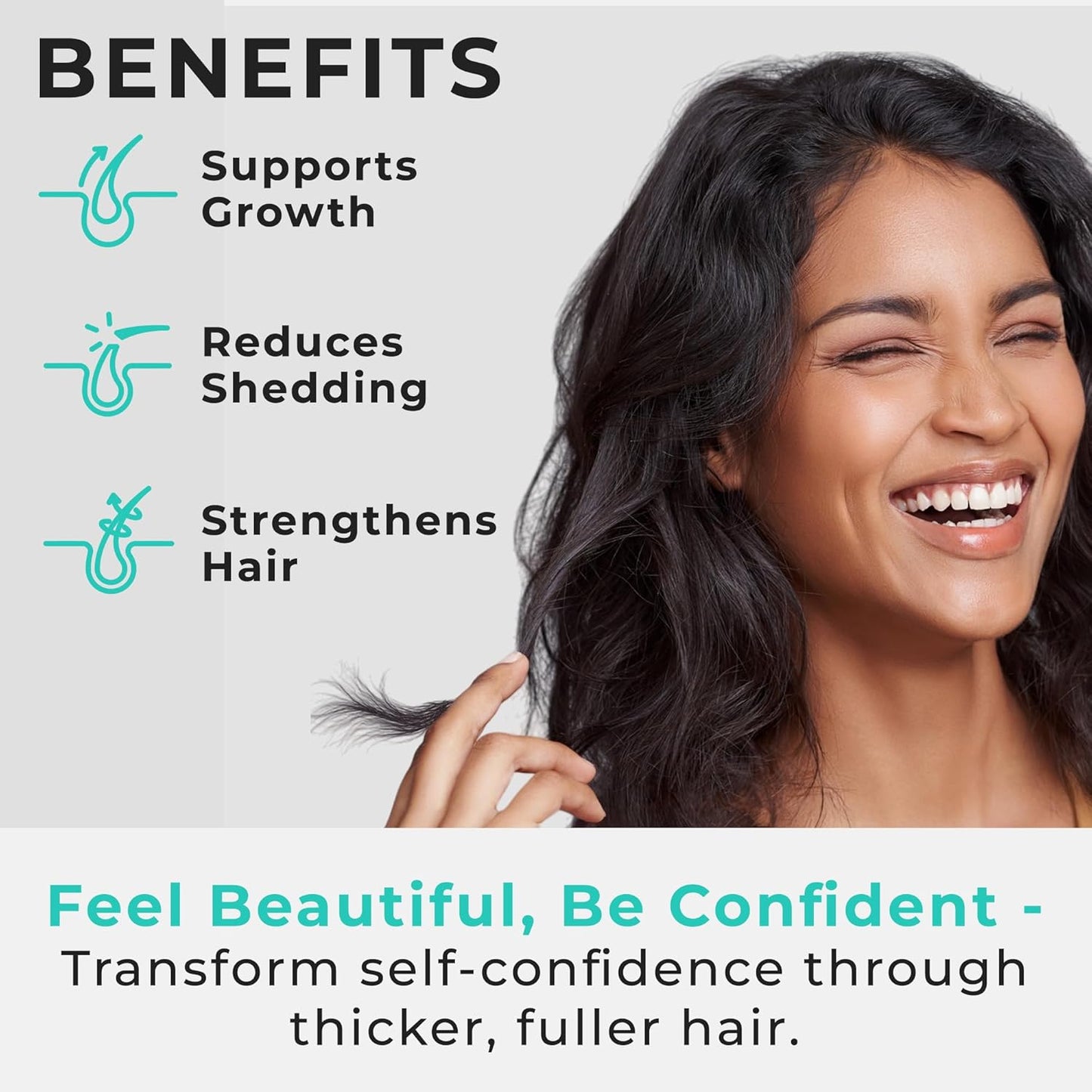 Hair Plus MD Hair Growth Supplement, 120 Capsules – Supports Hair Growth & Density – Dermatologist-Developed with Collagen & Vitamins – Gluten-Free, Toxin-Free, Non-GMO – 1 Month Supply