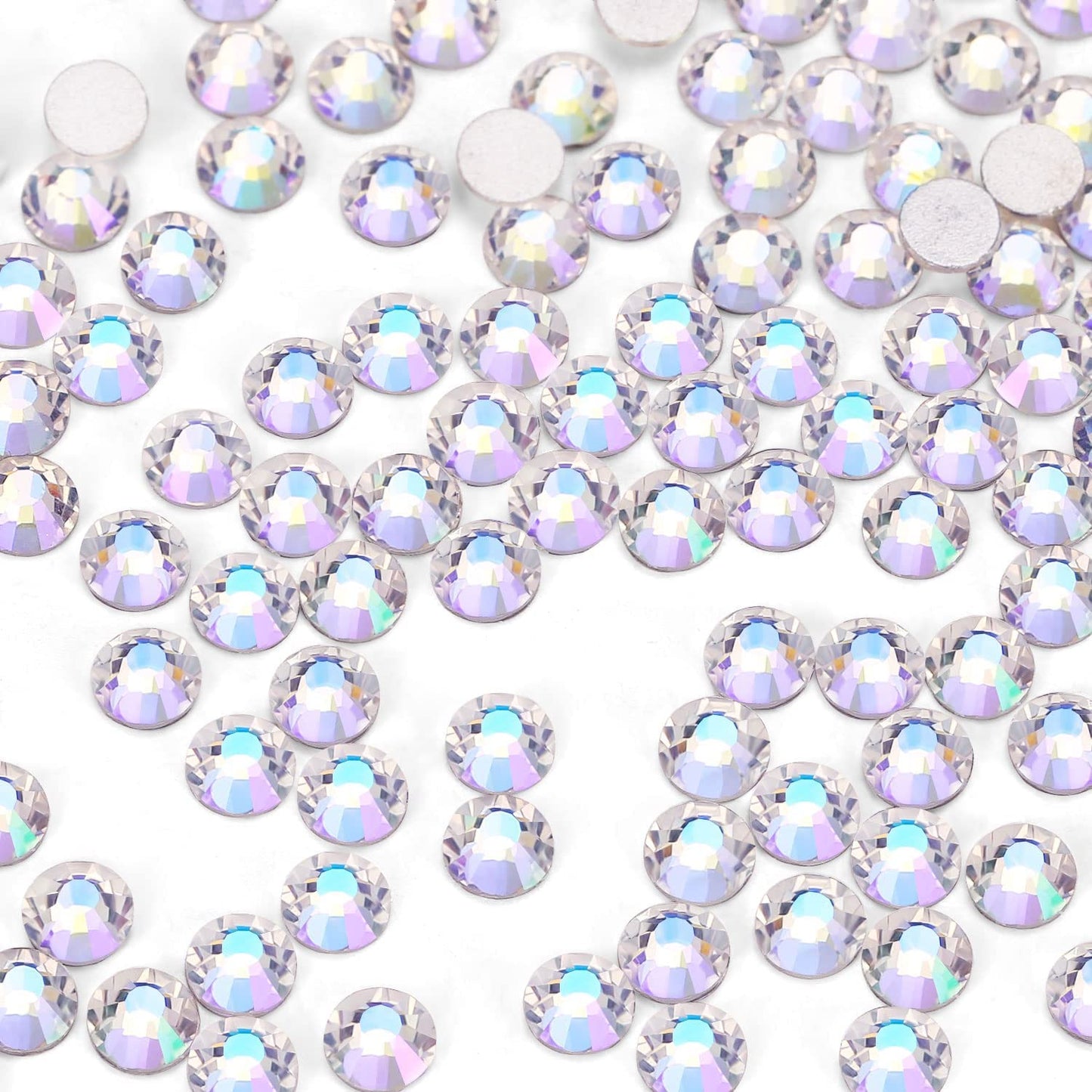 3000Pcs Moonlight Crystal Rhinestones,Glass Flatback Rhinestones Mini Gemstones for Nail Face Makeup Art Crafts Clothes Decoration -(SS10,2.8mm,Moonlight)