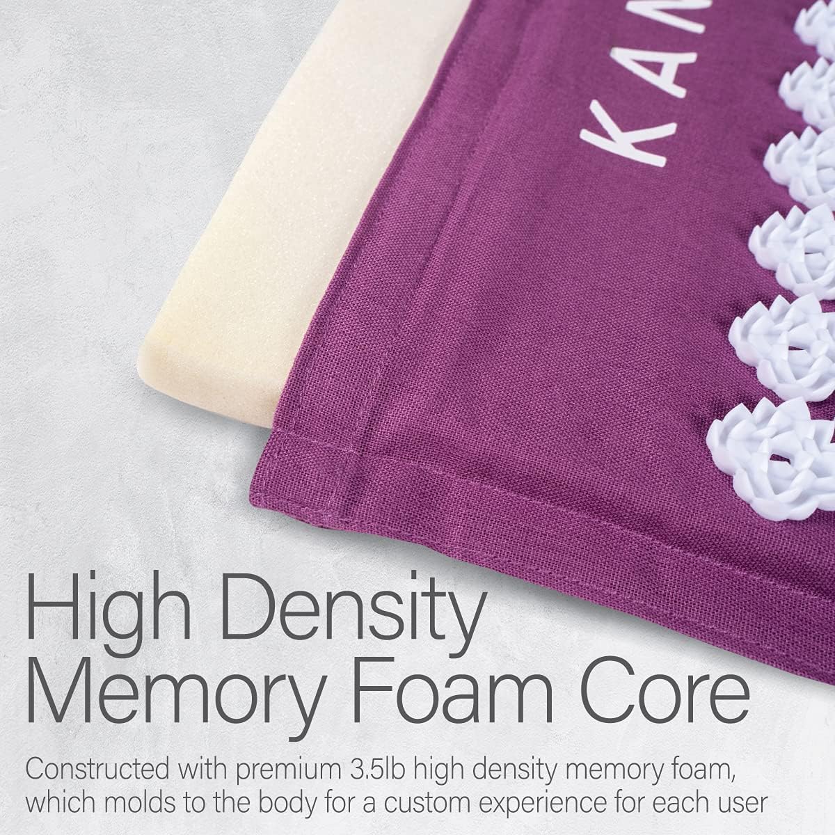 Kanjo Acupressure Mat and Pillow Set for Back Pain Relief & Neck Pain Relief, with Pressure Points for Muscle Pain Relief with Travel Bag - Black