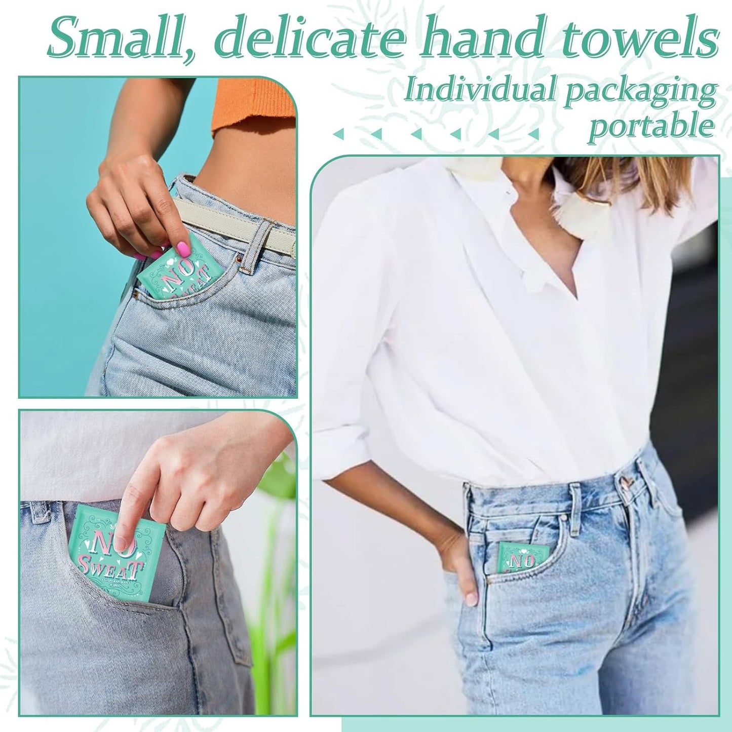 Travel Deodorant 150 pieces of Antiperspirant deodorant Wipes And Body Wipes Individually Wrap Hypoallergenic Mini Deodorant Underarm Sweating And Travel To Clean Skin For Female Male Teenagers