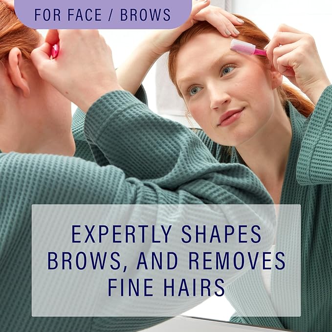 Schick Hydro Silk Touch-Up Dermaplaning Tool with Precision Cover, 3ct | Dermaplane Razor, Face Razors for Women, Peach Fuzz Remover