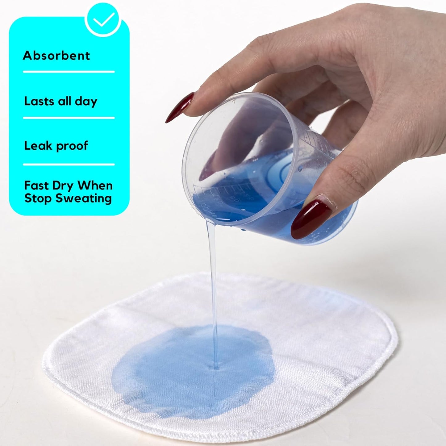 Reusable Armpit Sweat Pads Women Men, Underarm Sweat Pads for Sweat Stains, Machine Washable, 6 PCS (Small)