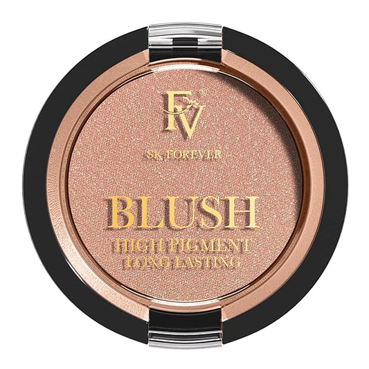 FV Long Lasting Powder Blush - Lightweight, Smooth & Blendable Cheek Makeup, High Buildable Color, Transfer-Resistant Shimmer Finish (Nude Shimmer, 0.17 OZ)