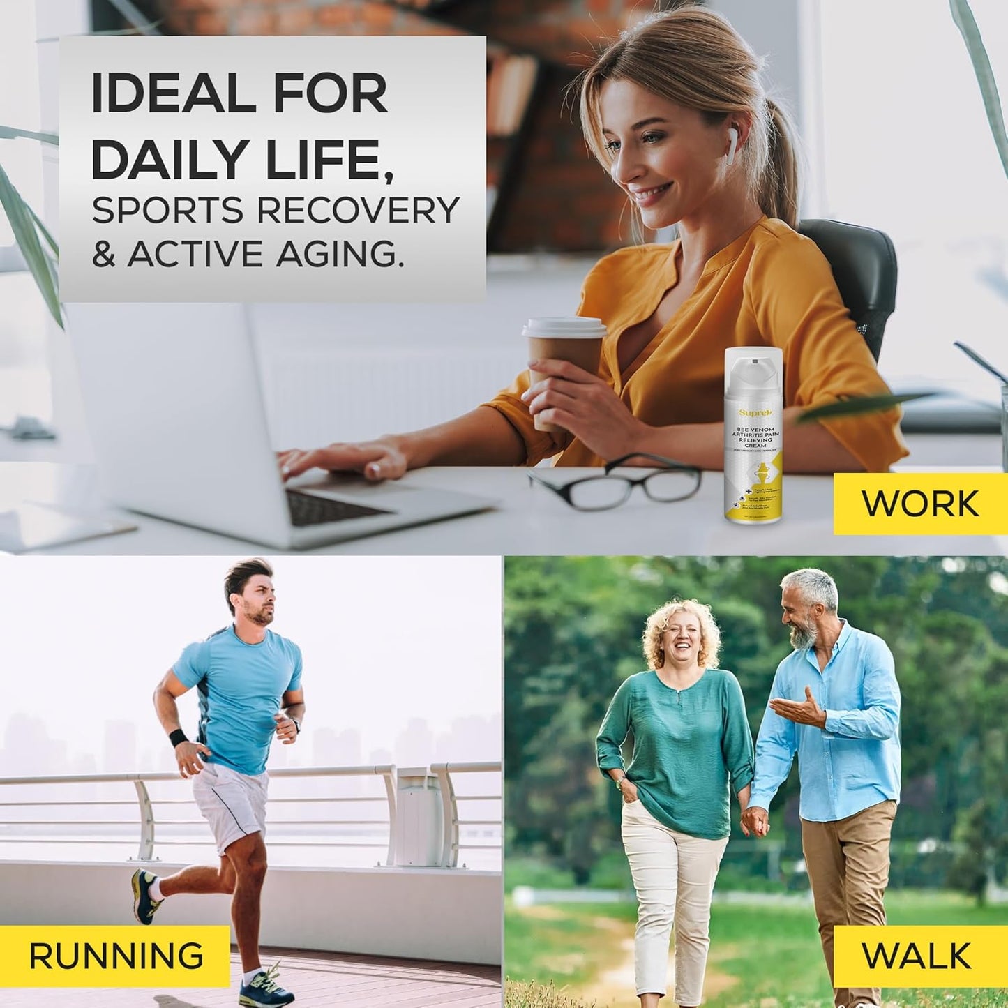 Bee Venom Cream for Arthritis: Arthritis Care Cream with Bee Venom Arnica Boswellia for Joint Muscle Back and Neck Pain