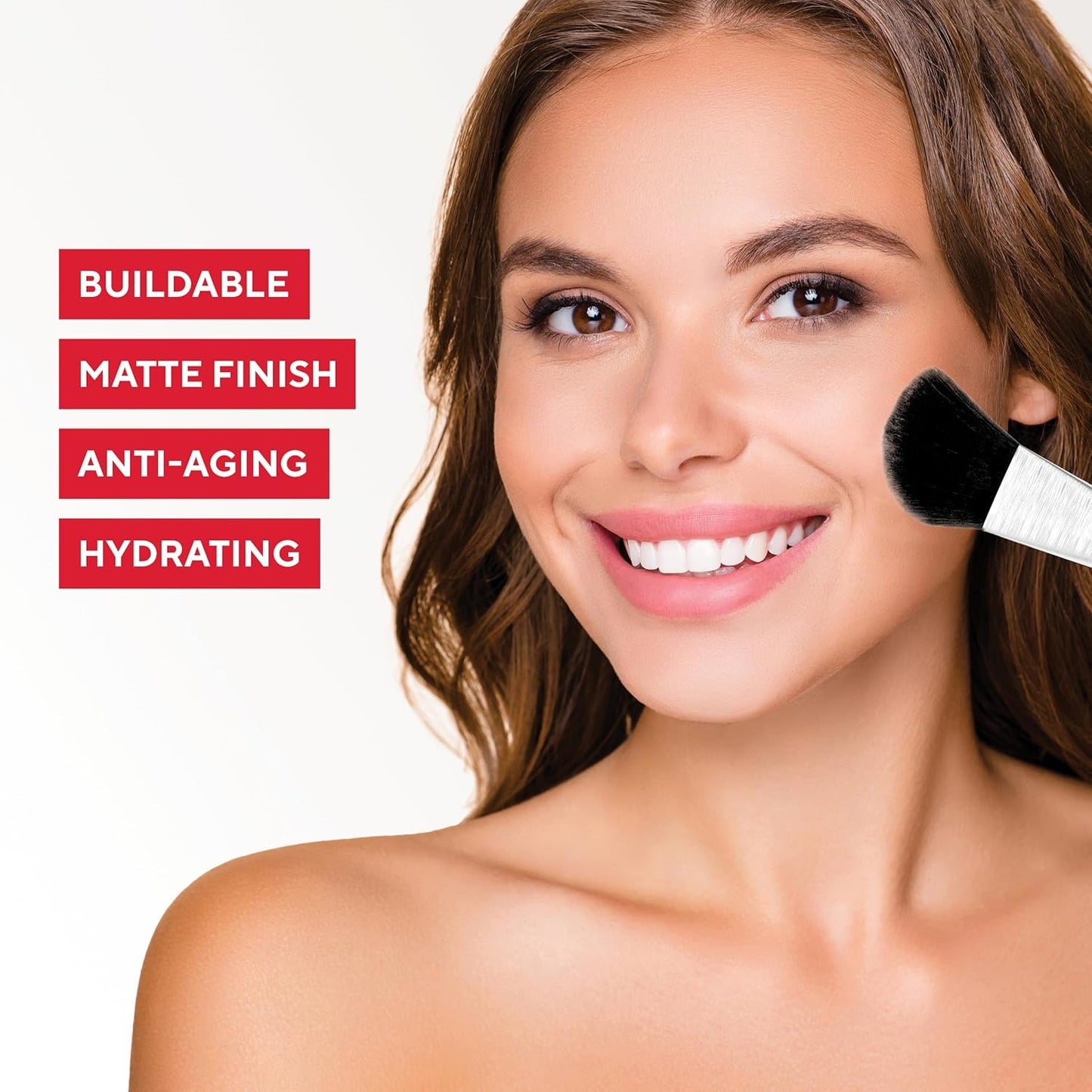 Mirabella Invincible Pure Pressed Powder Foundation - Buildable Mineral Makeup & Blurring Setting Powder for All Skin Types - HD Matte Finishing - Light L7