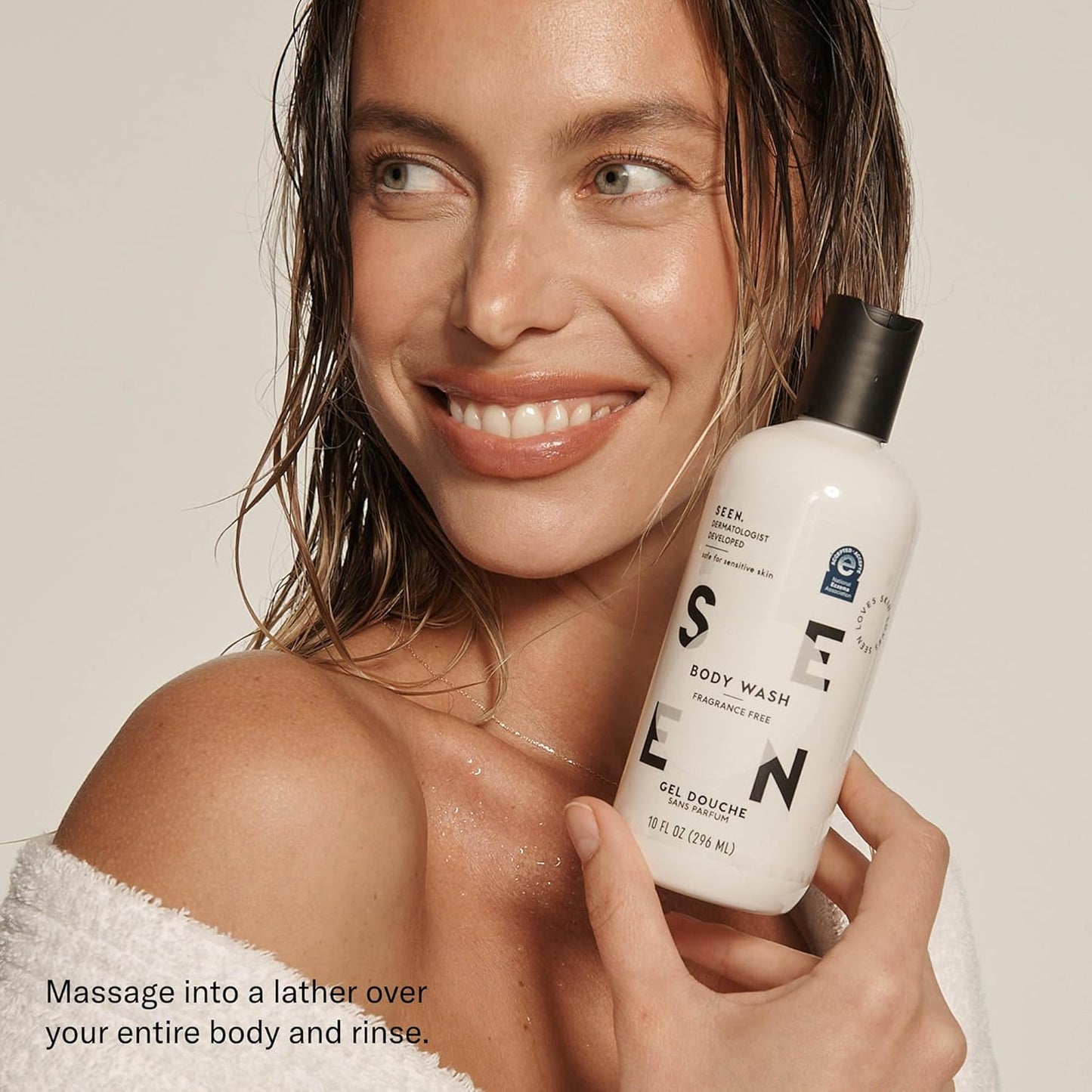 SEEN Body Wash, Fragrance Free - Non-Comedogenic & Non-Irritating Body Wash- Dermatologist-Developed - Safe for Sensitive, Eczema & Acne Prone Skin