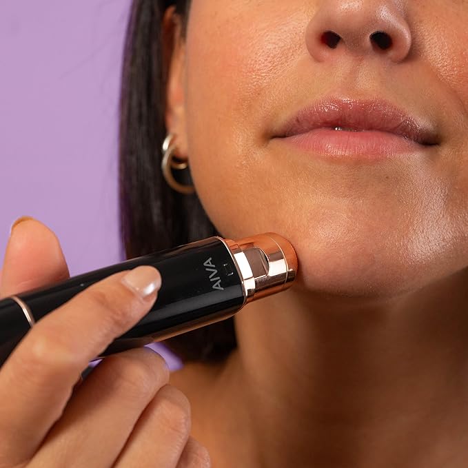 SPA SCIENCES - AIVA - The 2-in-1 Facial Hair Remover & Eyebrow Trimmer with Built-in LED Lights