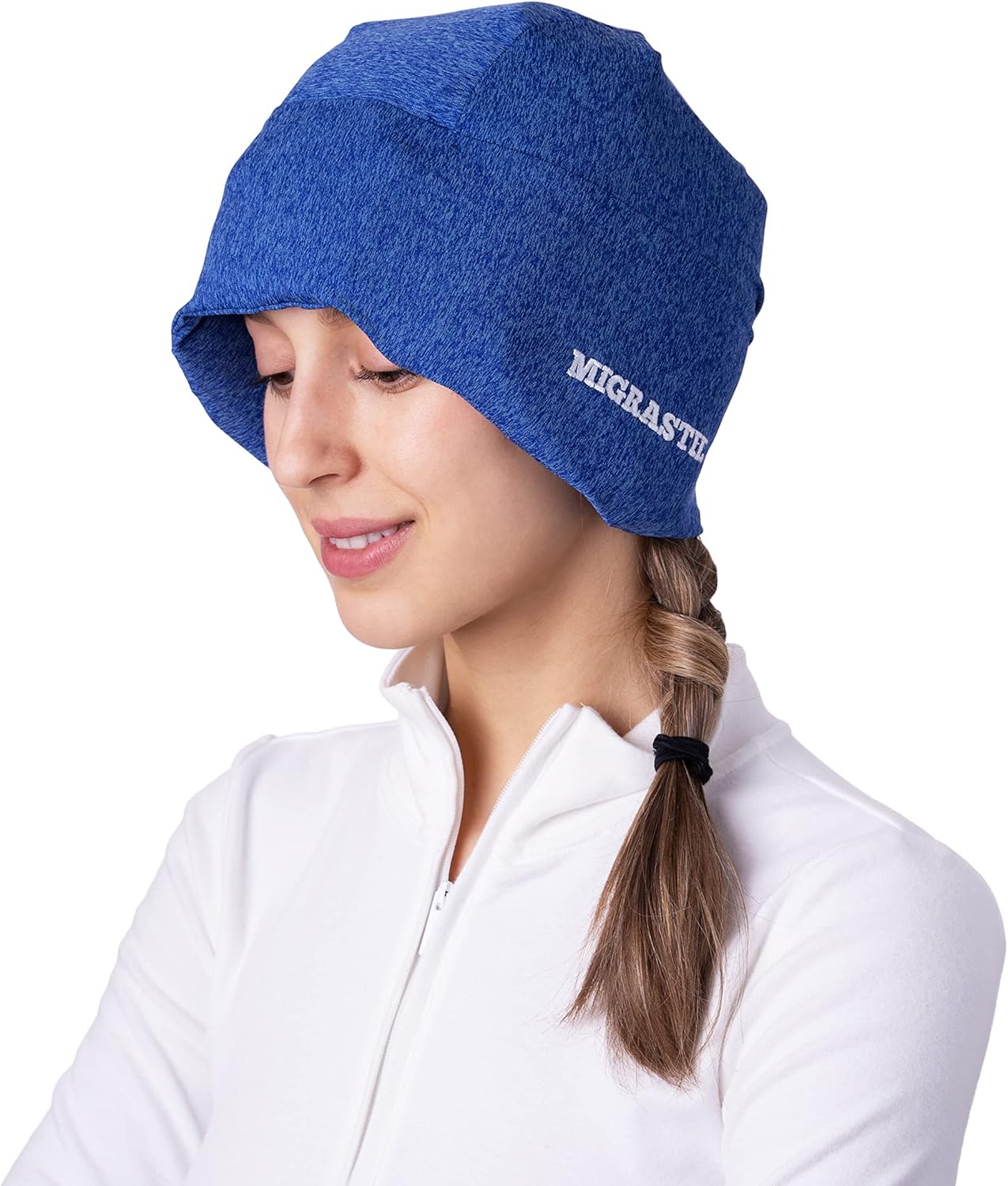Migrastil MigraFreeze Deluxe Headache & Migraine Hat. Soft, Flexible Cooling Gel Cap for Men & Women. Form Fitting Ice Pack and Head Wrap with Zippered Storage Bag. Comfortable, No-Pain Design.