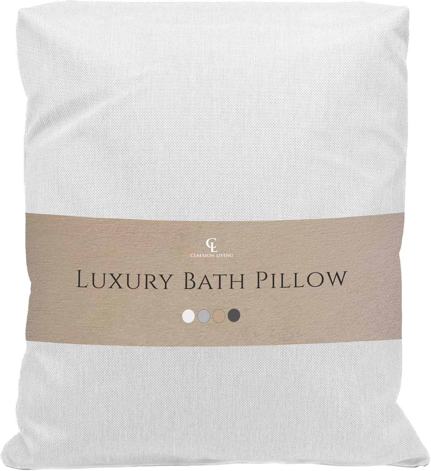 Luxury Bath Pillow for Tub - Thick and Comfortable Bathtub Pillow Support for Head and Neck and Back - Washable Quick-Drying Bath Pillows - Bath Cushion for Home Spa - Fits Any Bathtub - White