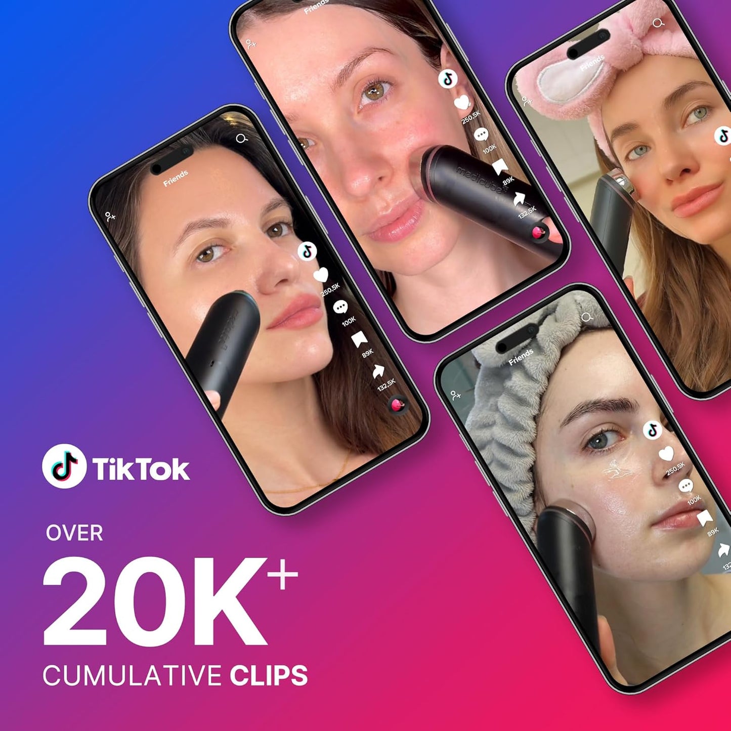 medicube Age-R Booster Pro Pink | 6-IN-1 Real Glass Glow Beauty Massager | Looking Glass Skin | Korean Skin Care