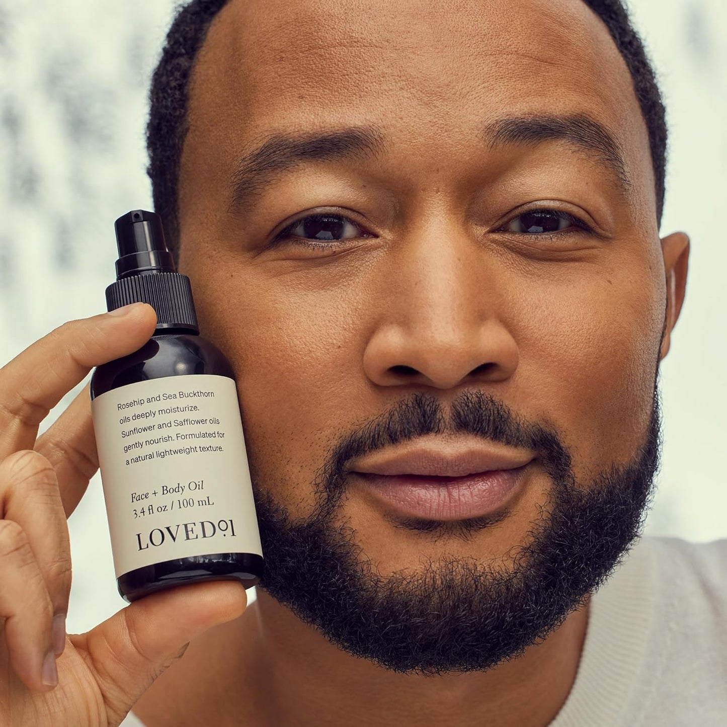 Face & Body Oil, John Legend Skincare, Daily Hydration, Lightweight & Non-Greasy Formula with Vitamin E & A, Serum for Scars & Stretchmarks, 3.4 oz