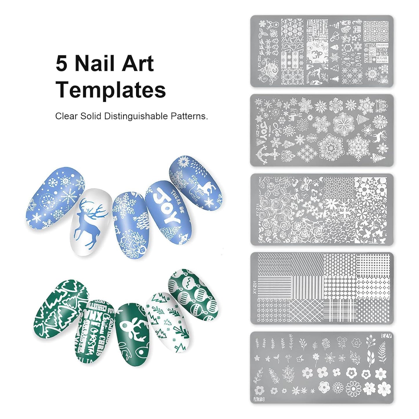 Nail Art Stamper Clear Silicone Nails Stamping Jelly with Scraper Transparent Visible Body DIY Manicure Nail Art Tool A