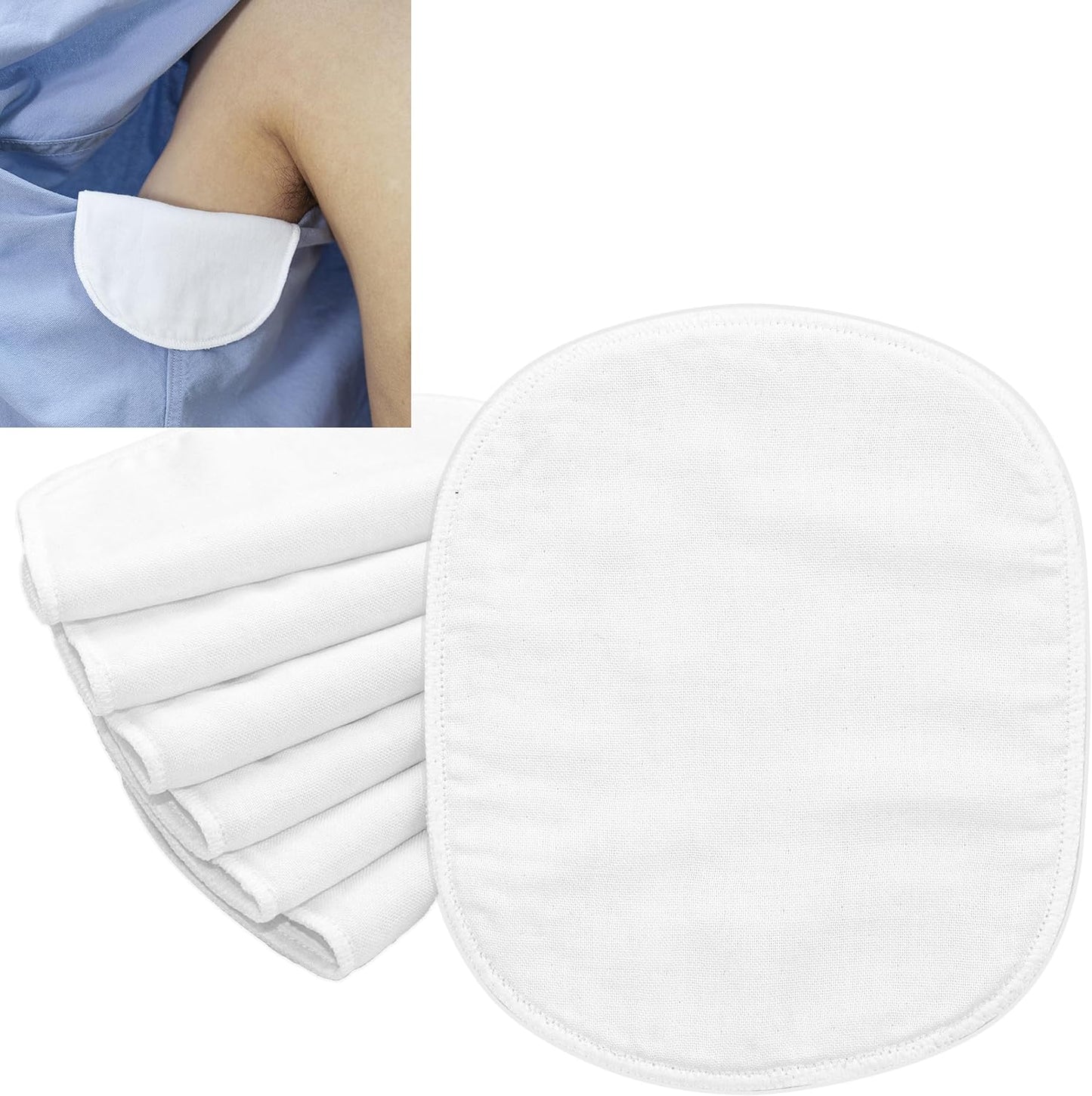 Reusable Armpit Sweat Pads Women Men, Underarm Sweat Pads for Sweat Stains, Machine Washable, 6 PCS (Small)