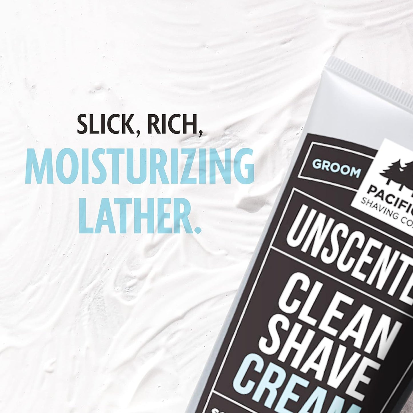 Pacific Shaving Company Clean Shaving Cream - Shea Butter + Vitamin E Shave Cream for Hydrated Sensitive Skin - Clean Formula for a Smooth, Anti-Redness + Irritation-Free Shave Cream (7 Oz)