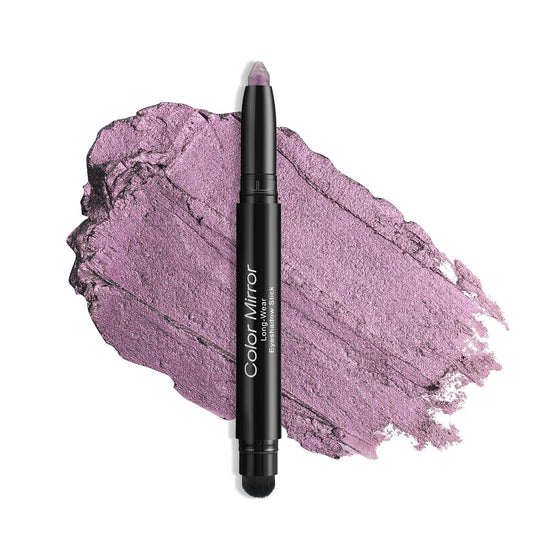 Cream Waterproof Hypoallergenic Eyeshadow Stick, long wear Metallic Glitter Matte Eye Shadow Pencil With Makeup Brush, Eye Brightener, 49 Azalea Metallic