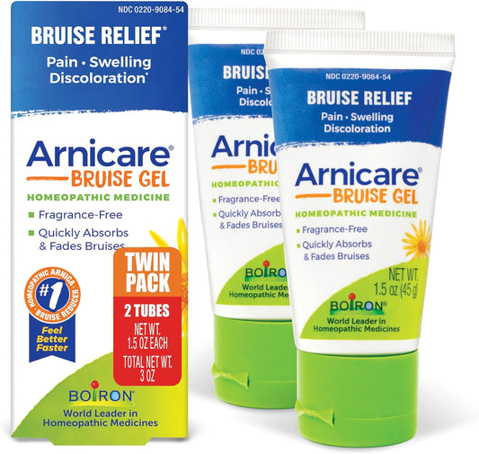 Boiron Arnicare Bruise Gel for Relief of Pain, Inflammation or Swelling, Soreness, and Discoloration - Non-greasy and Fragrance-Free - 1.5 oz (Pack of 2)