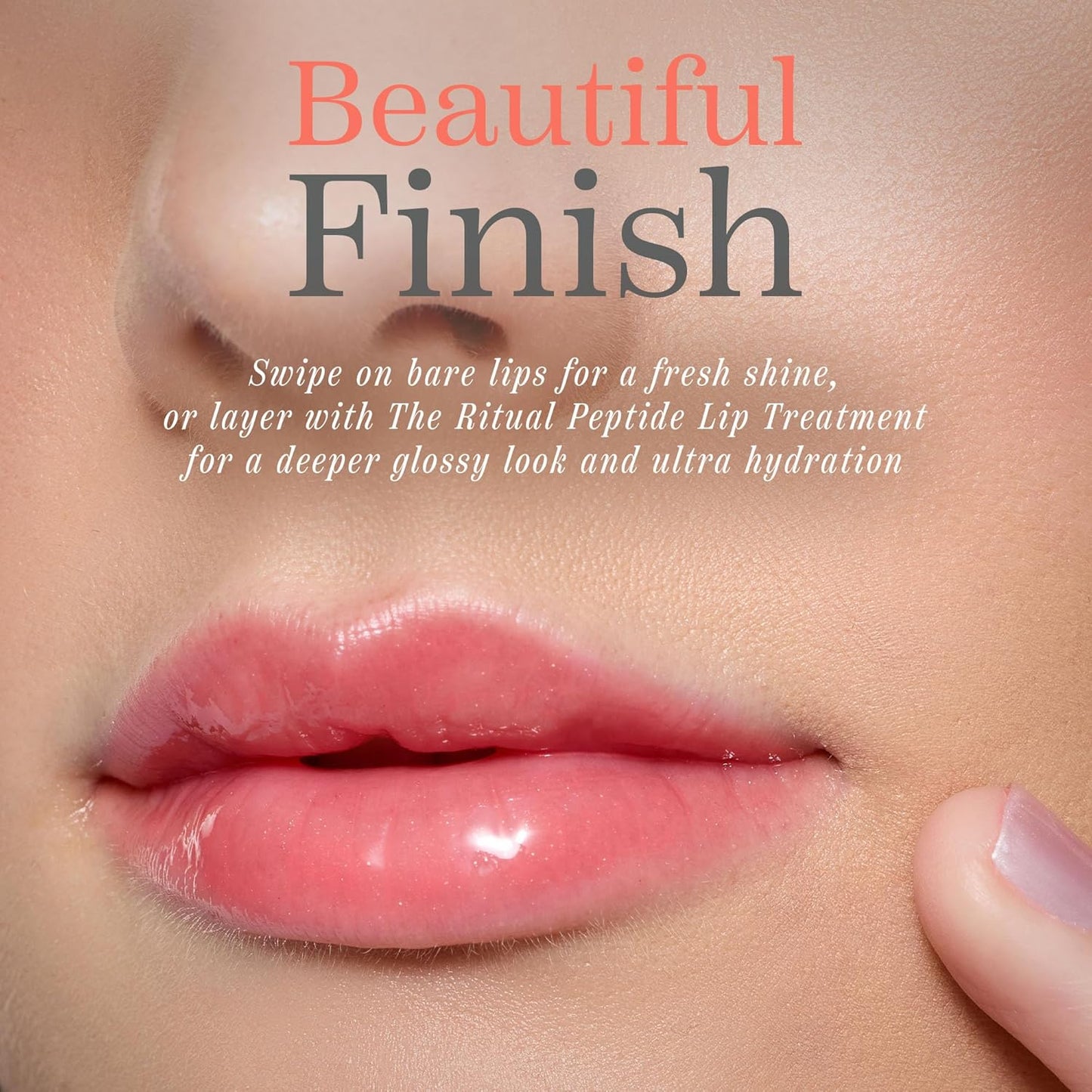 Côte Beauty's Peptide Lip Shine in Branson, Ultra Hydrating & Long-Lasting Coral Plumping Lip Gloss for Women with Hyaluronic Acid, Shea Butter & Jojoba Oil, Vegan & Cruelty-Free, 0.12 Fl Oz