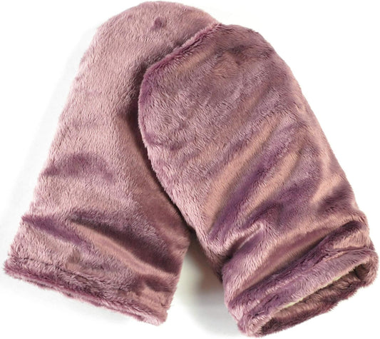 Mars Wellness Heated Microwavable Mitts - Herbal Hot/Cold Deep Penetrating Herbal Aromatherapy Therapy Mittens with Flaxseed and Herbs - Trigger Finger, Inflammation, Carpal Tunnel - Mauve