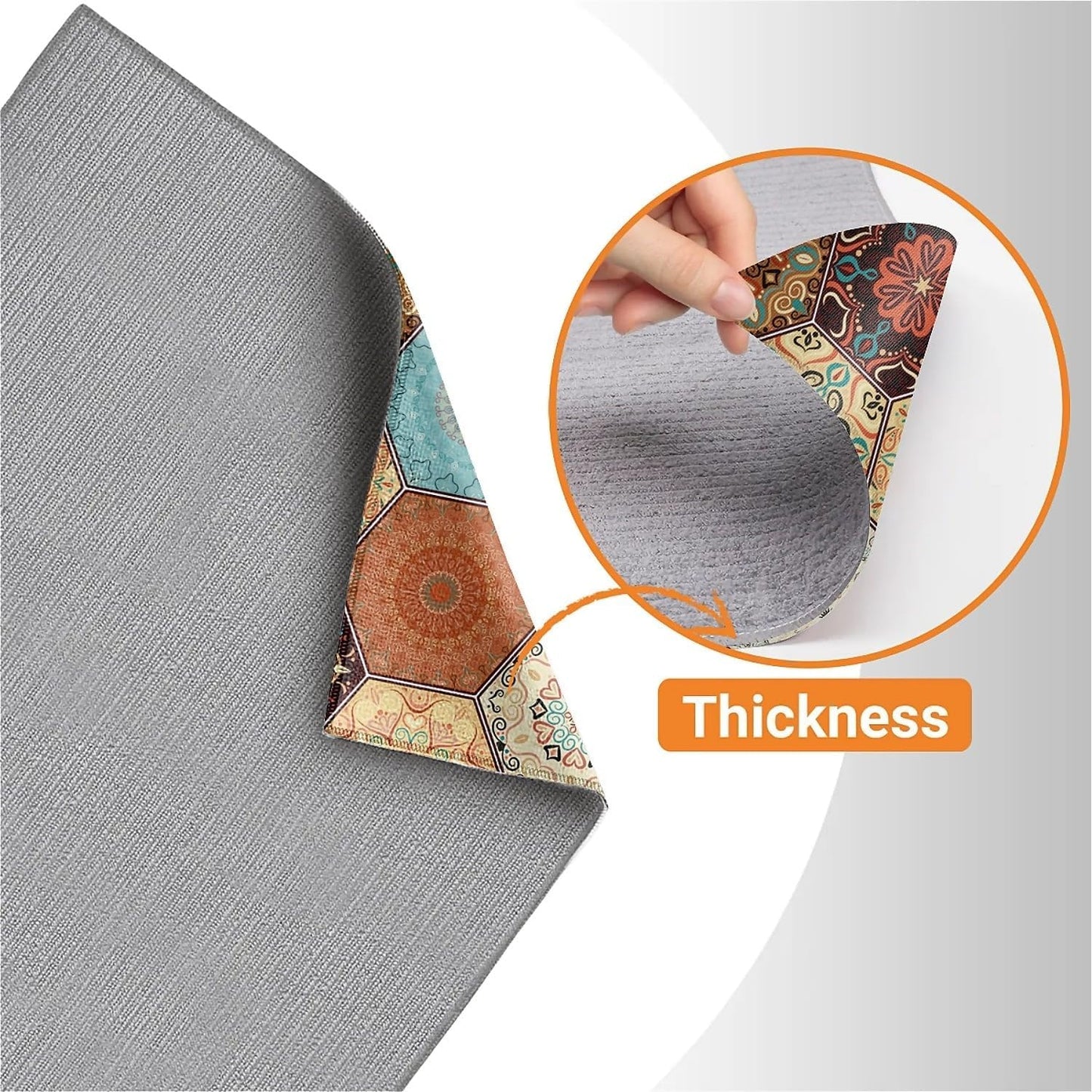 Dish Drying Mat For Kitchen Counter, Personalized Bohemian Microfiber Absorbent Dish Drainer Rack Pad Reusable Large 18x24in Drying Mat