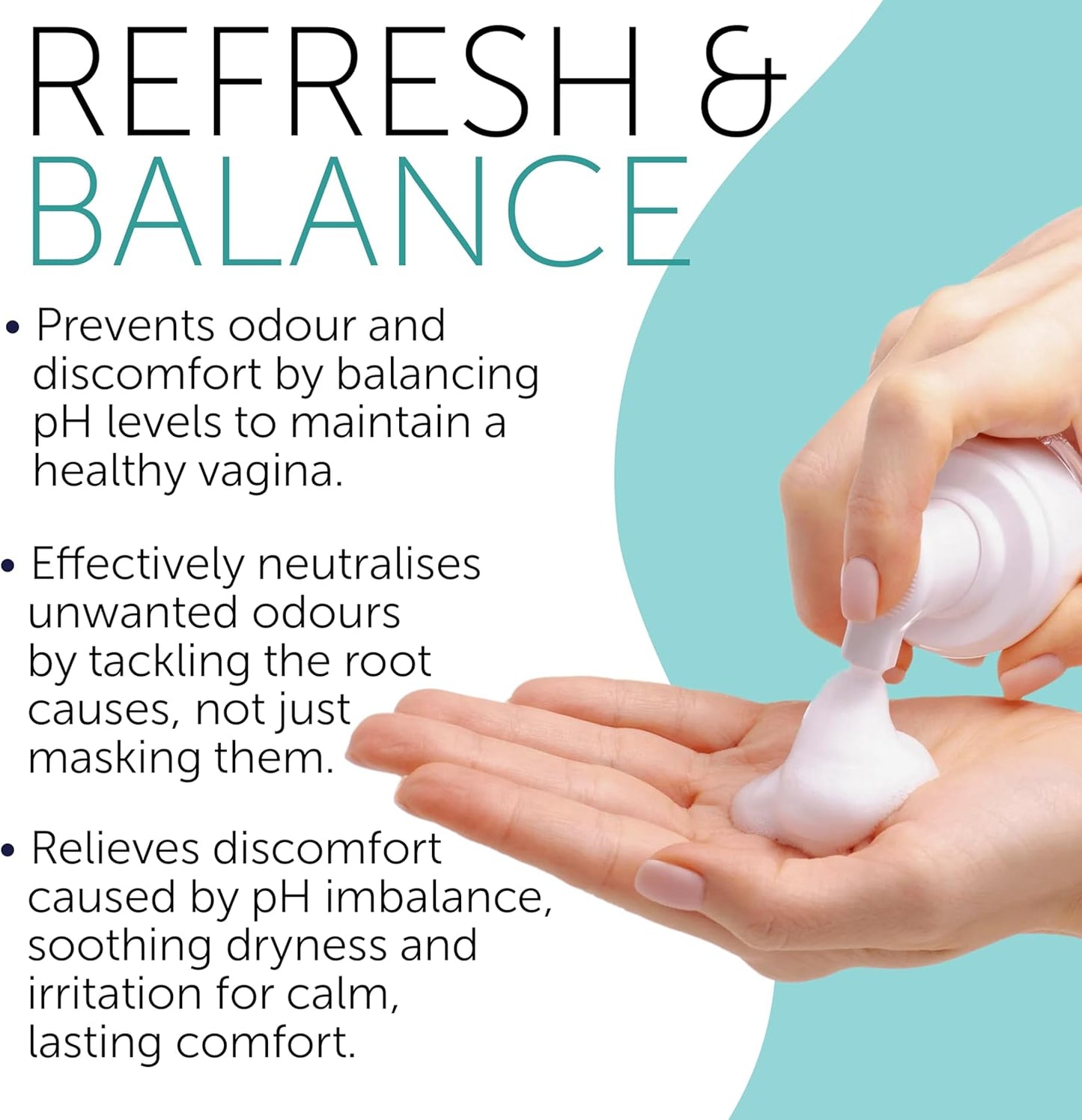 Feminine Wash | pH Balance for Women | Gentle Vaginal Wash & Foaming Cleanser Supports Odor Control & pH Balance | Soothe Itching & Irritation | Hypoallergenic | Fragrance-Free | 5 Fl Oz