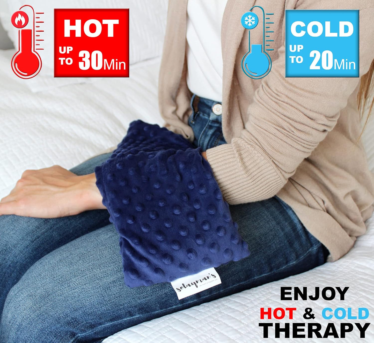 Microwave Heating pad for Neck and Shoulders- Microwavable Heating pad- Cool & hot Moist Heat Pack- Weighted Bean Bag Pads Shoulder Therapy wrap for Pain Relief- Pillow Filled with Flaxseed buckwheat