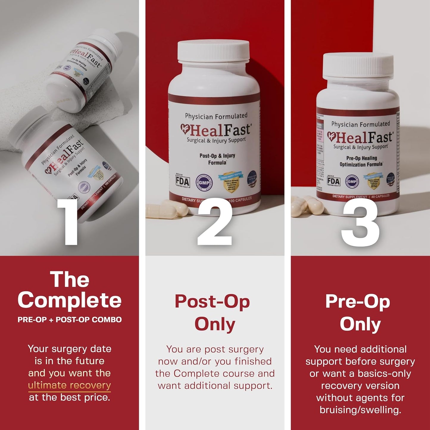 Surgery & Injury Recovery Supplement (Pre-Op): Quercetin, Probiotics Supplement for Wound, Liposuction, Tummy Tuck, and BBL Post Surgery Supplies