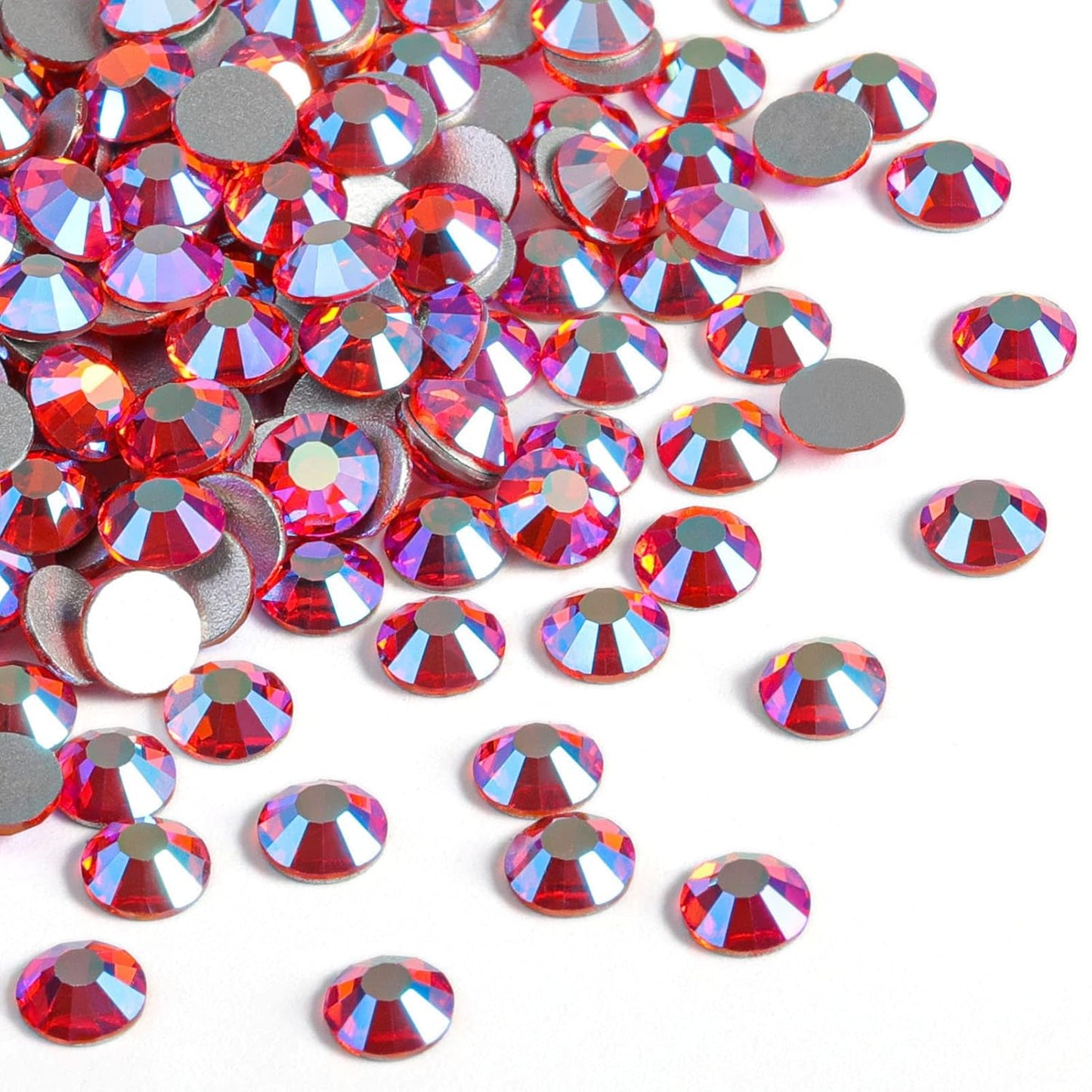 Beadsland 1440 Pieces Flat Back Crystal Rhinestones Round Gems,Hyacinth AB,SS16,3.8-4.0mm