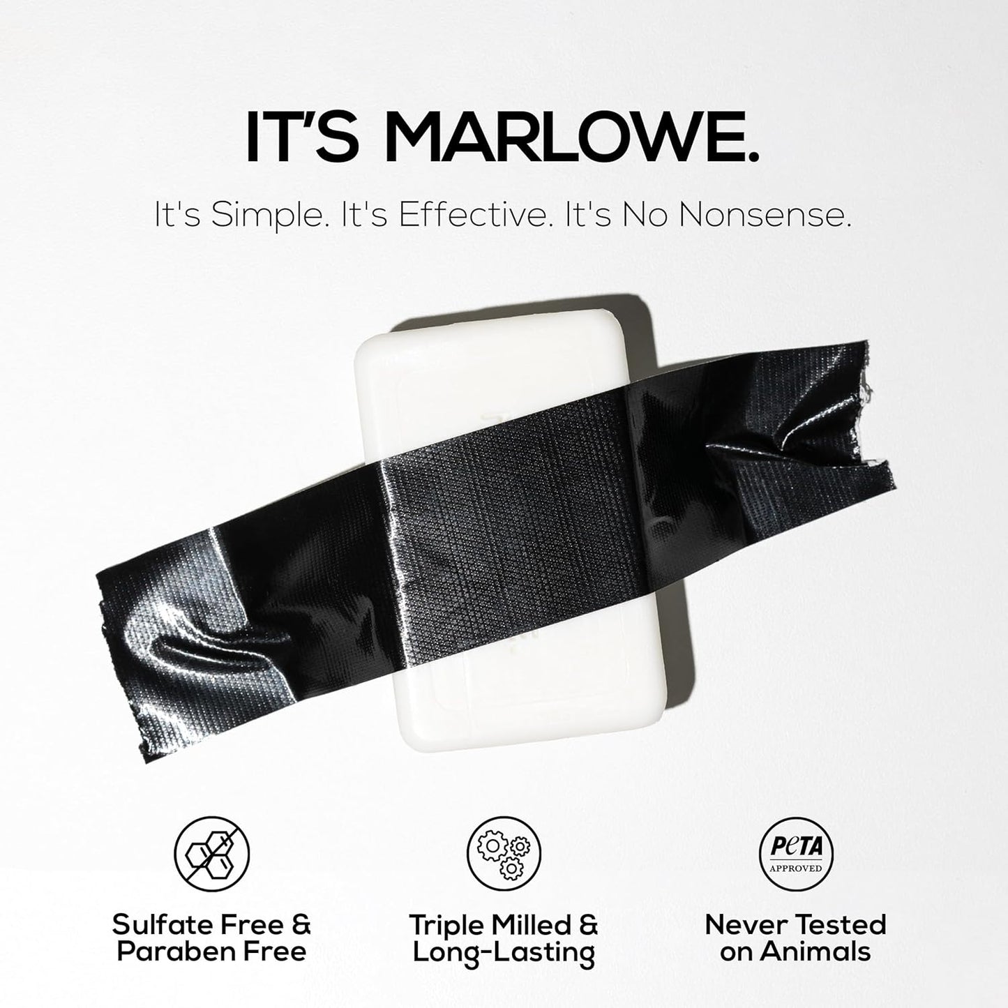 MARLOWE. No. 105 Bar Soap for Men 7 oz (6 Bars) Moisturizing Body Soap, Nourishing & Refreshing with Natural Extracts, Shea Butter, Olive Oil & Green Tea Extracts, Original Sage & Fir Scent