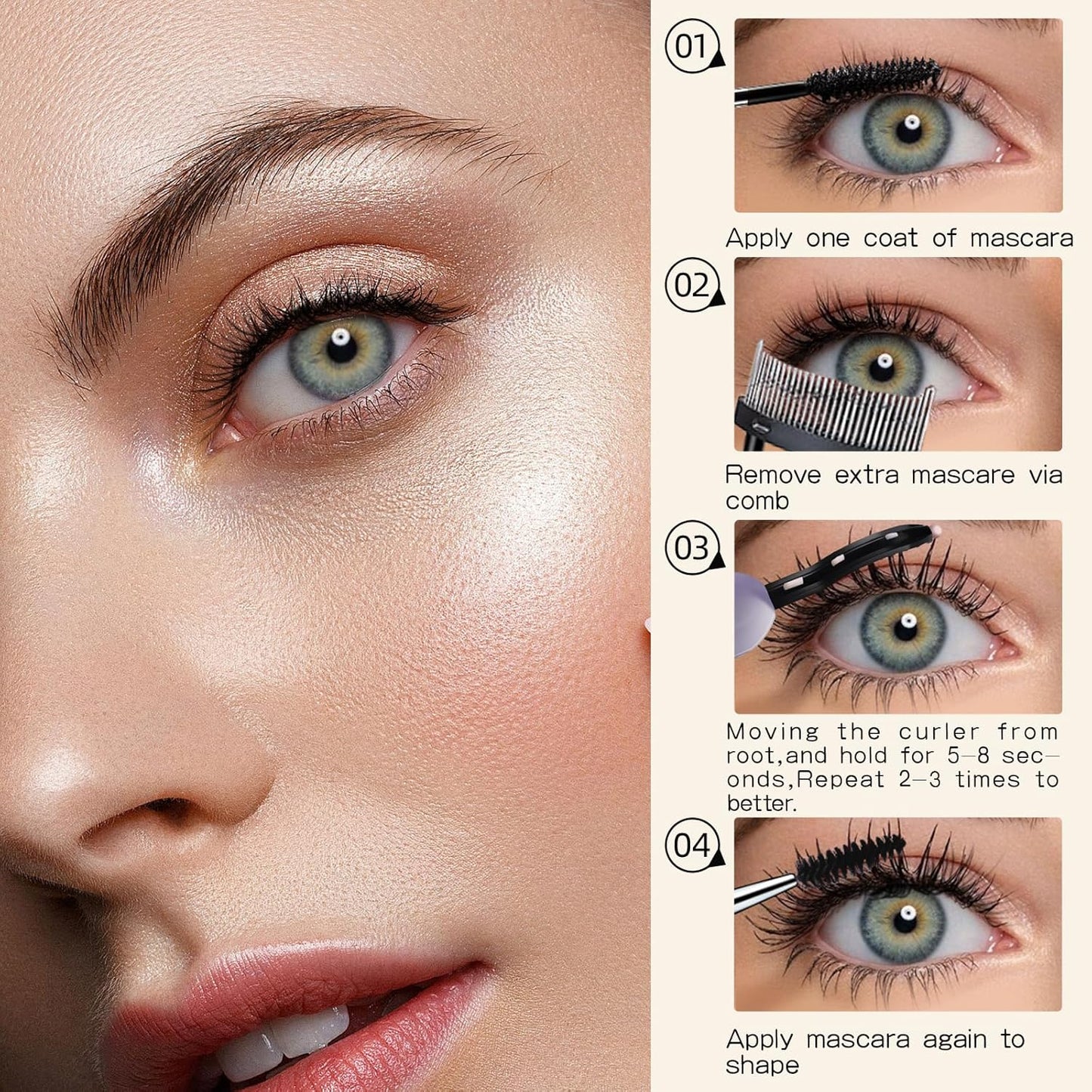 ZAPAL Heated Eyelash Curler, S600 Rechargeable Heated lash Curler, Intelligent Power Off Electric Eyelash Curler Heated Quickly 24 Hs Lasting Natural Makeup for Woman (Petal Pink/Gold, S600-148MM)