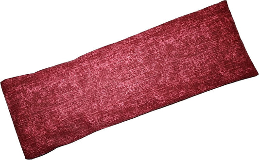 Microwavable Corn Filled Heating Pad and Cold Pack/Washable 100% Cotton Cover (Cross Hatch - Wine, 5.25in W x 17.25in L)