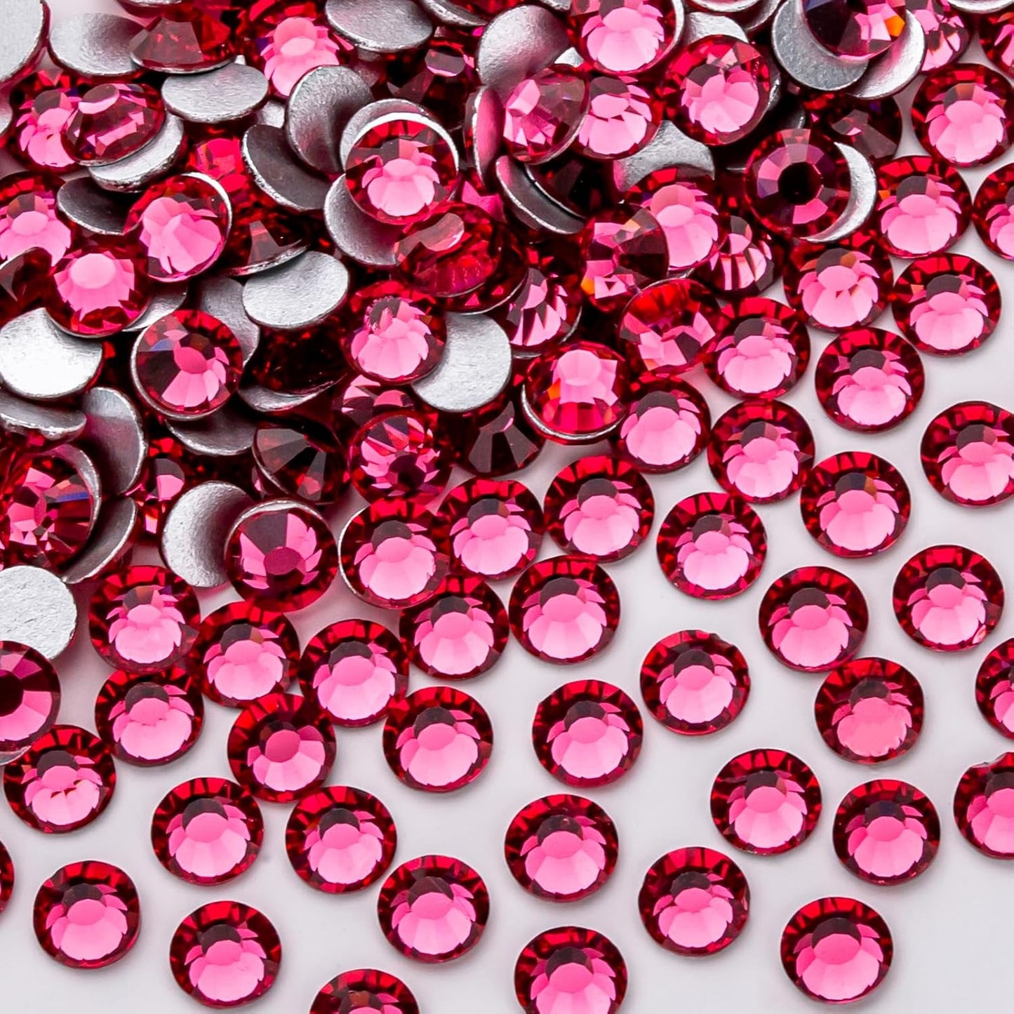 1440Pcs Rose Crystal Rhinestones,Glass Flatback Rhinestones Gemstones for Nail Face Makeup Art Crafts Clothes Decoration -(SS16,4.0mm,Rose)