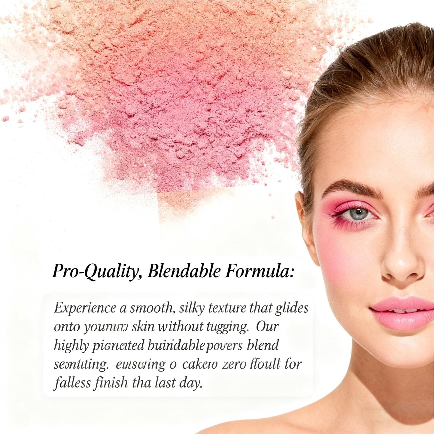 Eye & Cheek Palette - Makeup Kit with Eyeshadow, Highlighter, Blush & Contour Powder, Includes Detachable Brush for a Natural Shimmer Glow, Face Contouring Palette for Women (1 PCS)