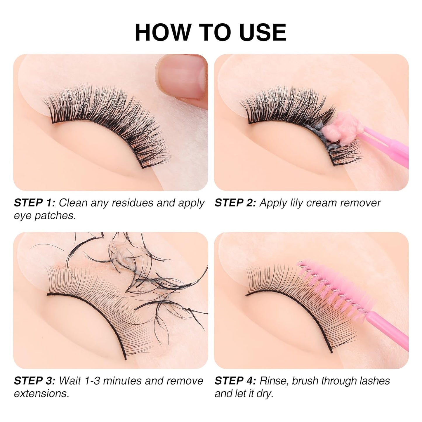 LASHVIEW Eyelash Extension Remover Cream, Light Rose Flavor Cream,Eyelash Adhesive Remover, Professional Eyelash Extensions Remover for Salon,5g