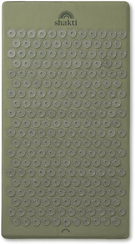 ShaktiMat Premium Acupressure Mat, Level 1 Intensity in Tulsi, Massage Muscles, Aid Sleep & Unlock Inner Tension | Similar to Acupuncture | FSA/HSA Eligible | Organic Cotton Certified
