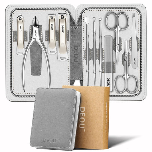 Kit Grooming Nail Clippers Set 11 in 1 Stainless Steel Professional Manicure Kit Nail Clippers Set for Women, 11pcs Luxurious Personal Care Manicure Nail Gift Set for Travel or Home