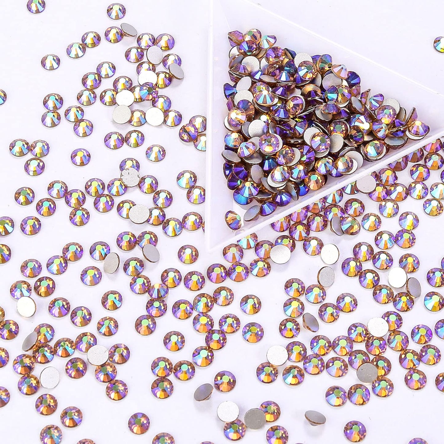 1440Pcs Topaz Ab Crystal Rhinestones,Glass Flatback Rhinestones Gemstones for Nail Face Makeup Art Crafts Clothes Decoration -(SS20,4.8mm,Topaz Ab)