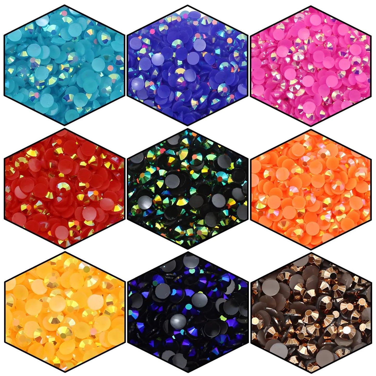 4500 Pcs SS6 2mm AB Flatback Rhinestones for Nails Art Crafts Glitter Round Shine Gems Crystals DIY Clothes Shoes （Light RoseRed AB）